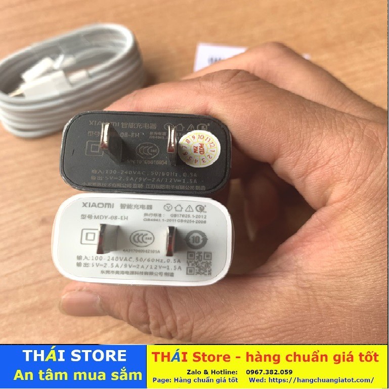 Bộ sạc nhanh XIAOMI Chính hãng, công suất 18W - MDY-08-EH, Quick Charge 3.0, cáp chân USB to Type C
