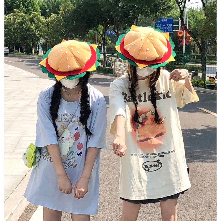 Mũ Hình Bánh Hamburger Hoạt Hình Vui Nhộn Thời Trang Cho Bé