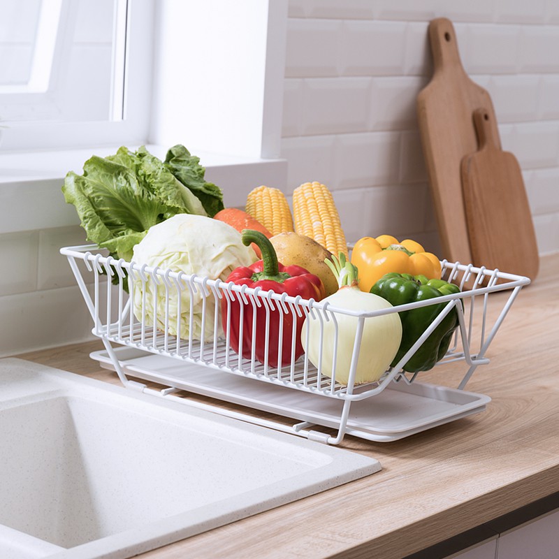 Kệ giá úp chén bát Inomata cao cấp màu trắng