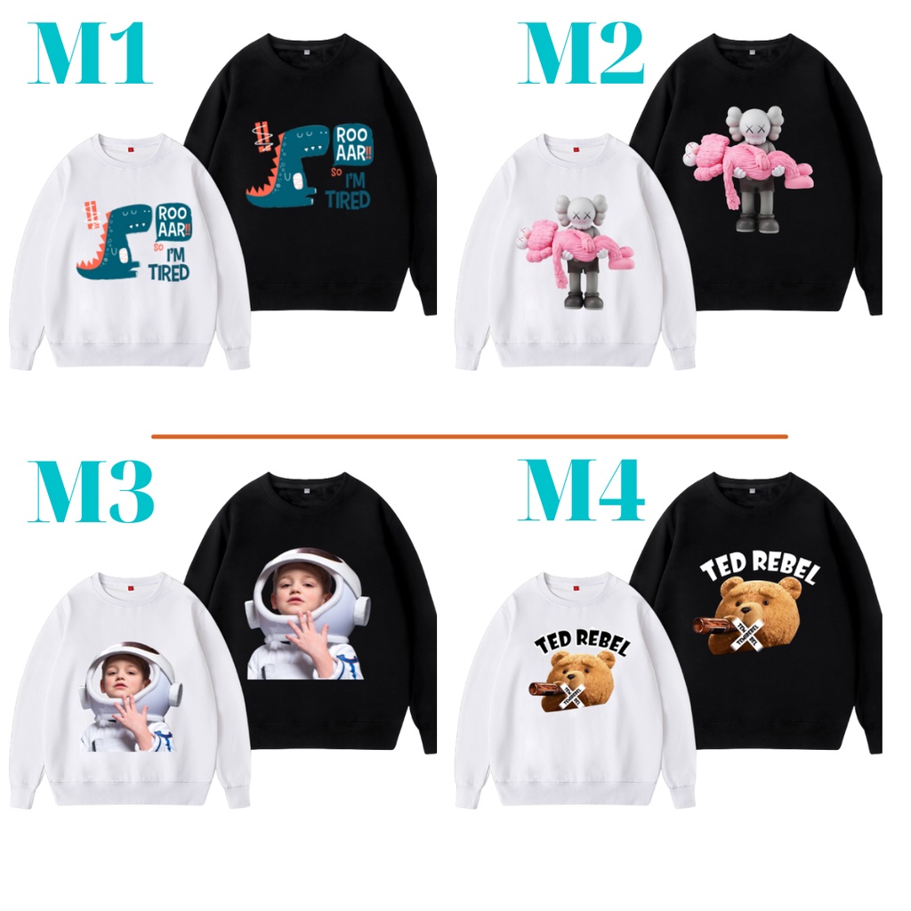 BST Áo Sweater dài tay Beet phong cách Ulzzang Hàn Quốc áo thun chất nỉ cotton dày dặn không xù lông tay dài CoolZ CZ950