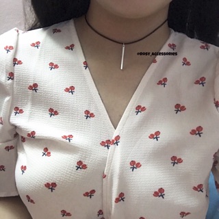 ROSY - CHOKER DA PHỐI MẶT HÌNH HỌC (ẢNH THẬT Ở SAU!!!!)