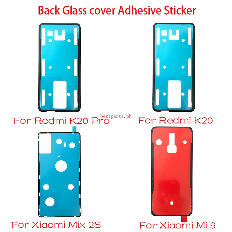 Bộ 2 Miếng Dán Nắp Pin Cho Xiaomi Mi 9 9T 10 Lite Mix 2S Redmi Note 8 K20 9S 9 10 K30s F2 Pro