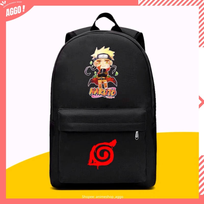Balo đi học Naruto, Balo Uchiha Sasuke Uzumaki Naruto Itachi nam nữ unisex cực đẹp