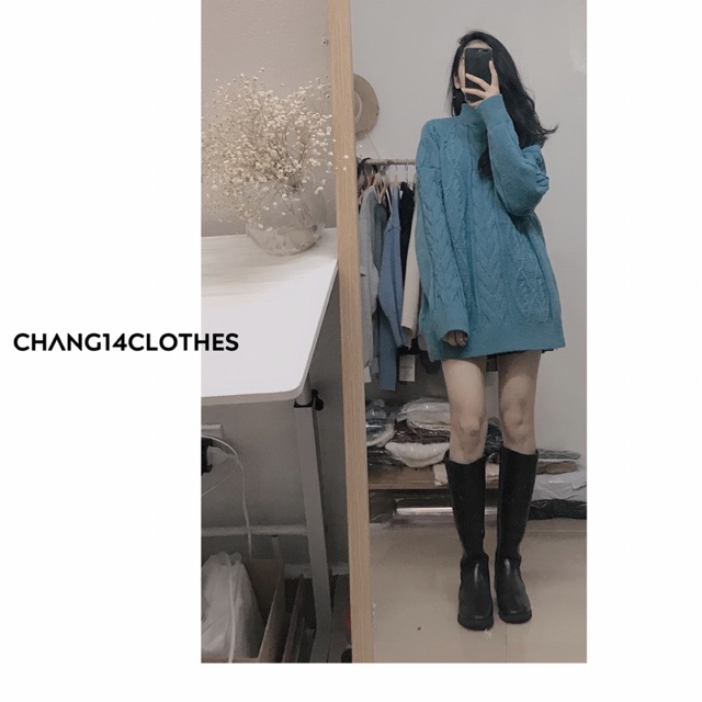 Áo len thừng dáng rộng