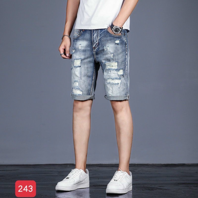 Quần Short Nam chất Jean, quần sọt jeans thời trang nam MuradFashion MS8092