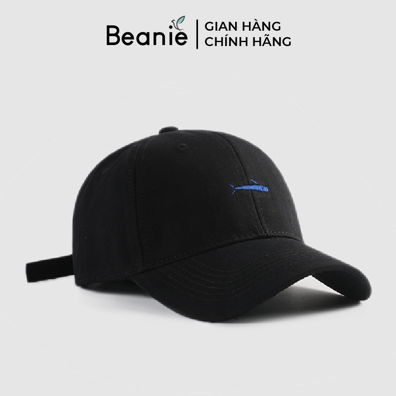 Mũ Lưỡi Trai Thêu Hình Cá Mập BEANIE Giá Rẻ Hàn Quốc, Nón Kết Trơn Unisex Nam Nữ  Màu Be, Đen, Trắng LT03