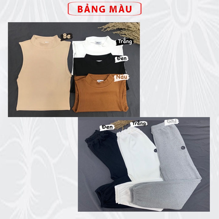 Bộ Thể Thao Nữ MIN19 Sét Đồ Nữ Tanktop Bigsize Cá Tính Gồm Quần Jogger Áo Ba Lỗ Croptop Sát Nách Thời Trang Hàn Quốc