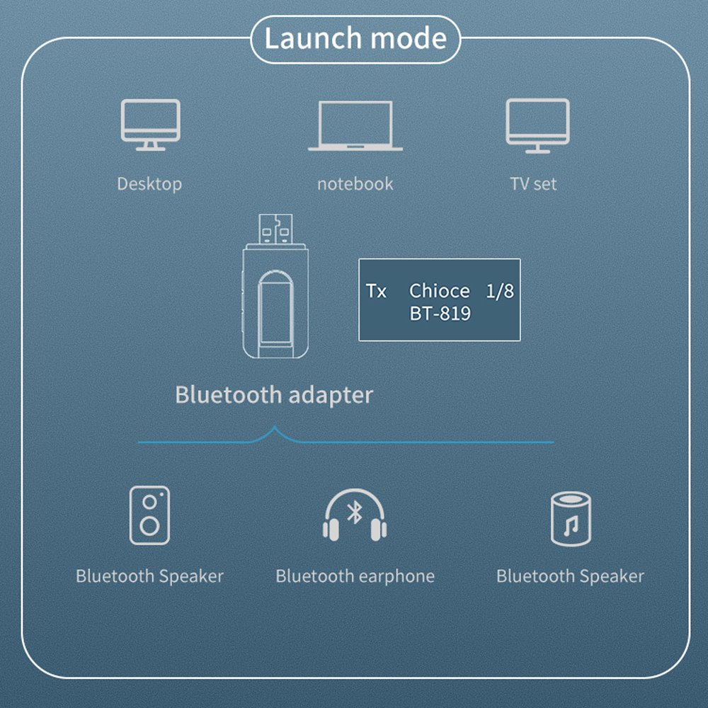 Máy Phát Bluetooth 5.0 Tích Hợp Màn Hình Lcd 2 Trong 1 | BigBuy360 - bigbuy360.vn