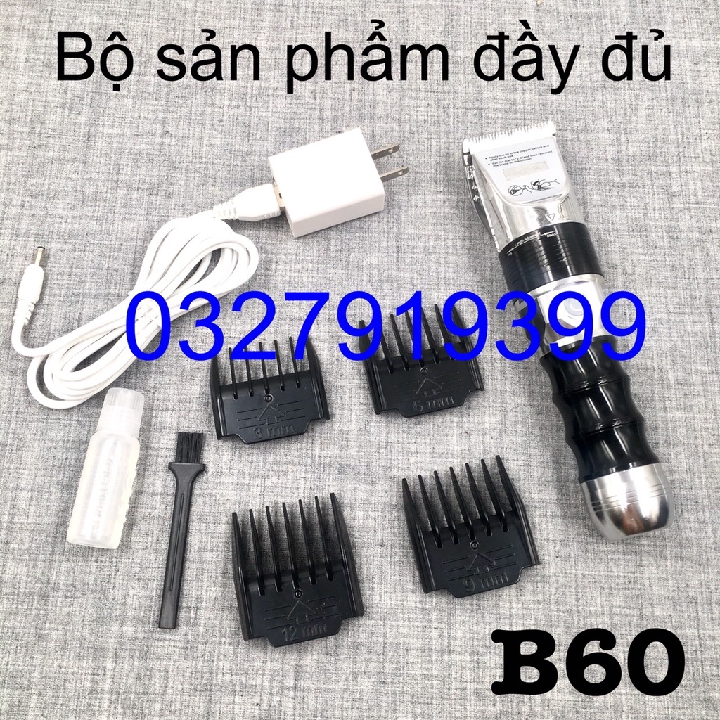 ✅freeship✅ Tông đơ cắt tóc cao cấp B60 - pin trâu 10h