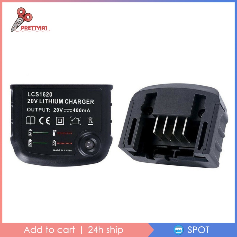1 Bộ Sạc Pin Lithium Prettyia1 20V Max Cho Black &amp; Decker LBXR20-OPE LB20 LBXR20BT