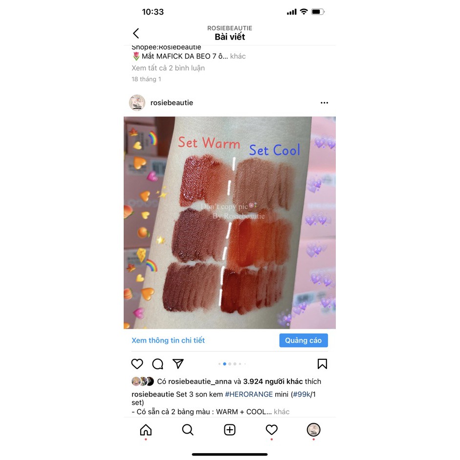 SP/42 Set son 3 cây HERORANGE dupe romand | BigBuy360 - bigbuy360.vn