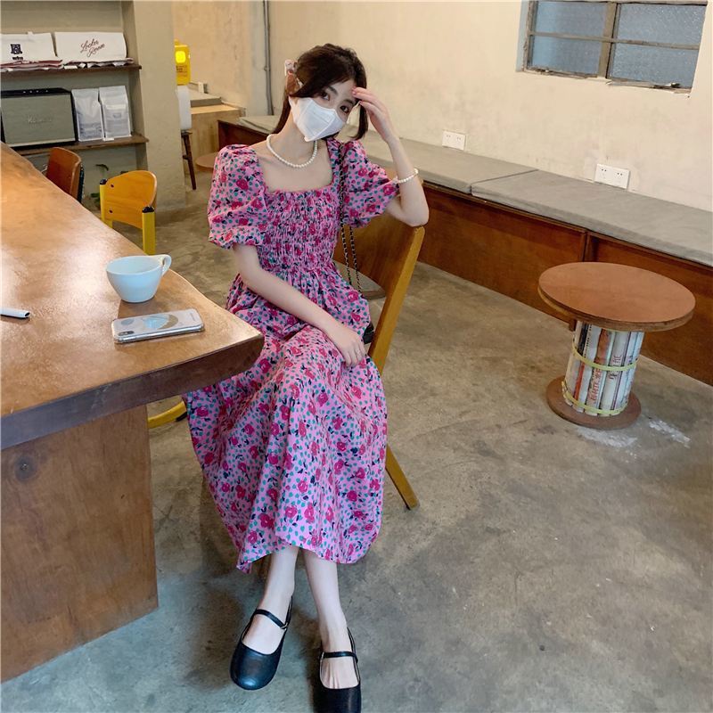 Đầm Voan Hoa Thời Trang Mùa Hè Pháp Hàng Mới Dành Cho Nữ 2022