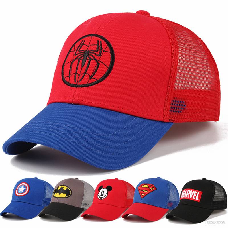 Mũ Bóng Chày In Hình Marvel Spiderman Batman Superman Chống Nắng Thời Trang Phù Hợp Cho Mọi Hoạt Động Ngoài Trời Dành Cho Bé Trai