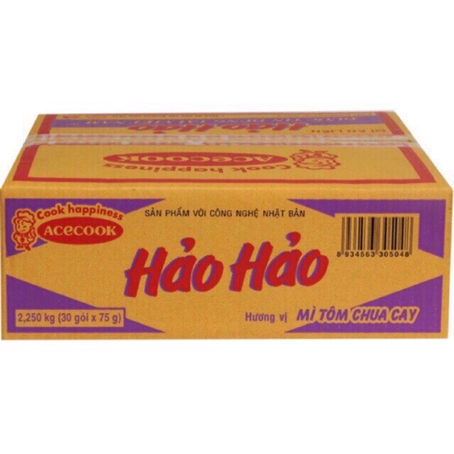 Mì tôm hảo hảo tôm chua cay 30 gói*75g