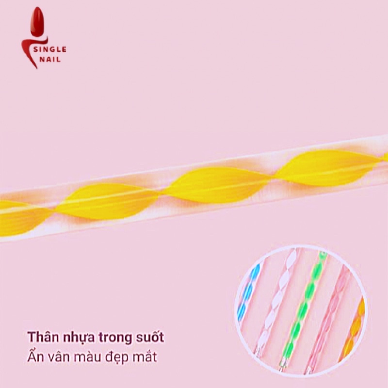 Bút chấm bi Vẻ nail 2 đầu chuyện dụng - Set 5 bút chấm bi đủ size vẻ móng art nail.