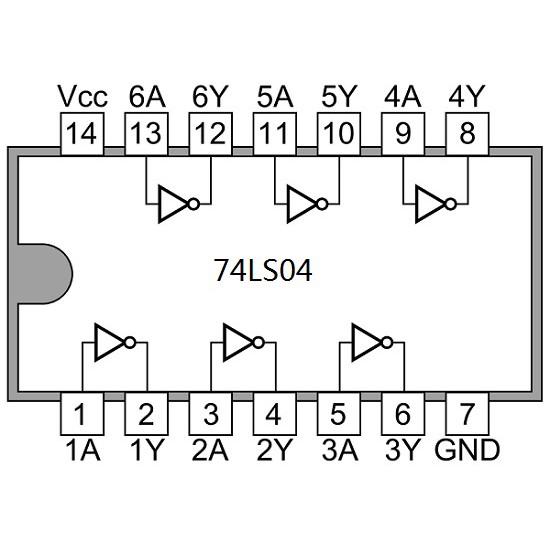 Linh Kiện 74LS04 Hex Inverter DIP14