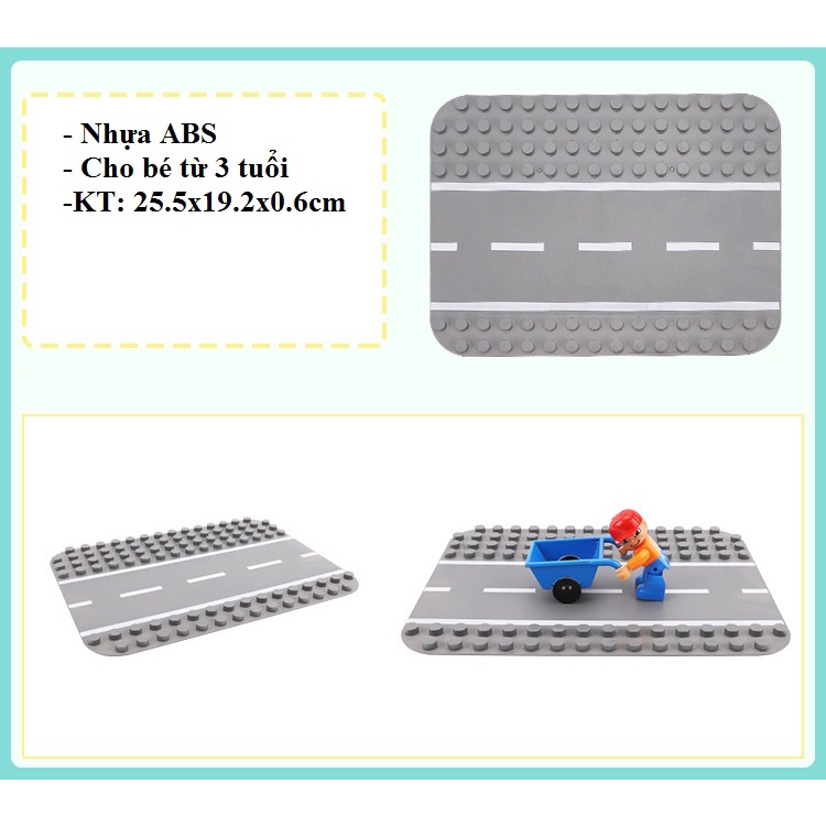 Bộ đồ chơi xếp hình le.go duplo lắp ráp, hạt to không mùi nhựa cho bé từ 2 đến 6 tuổi_Nukied