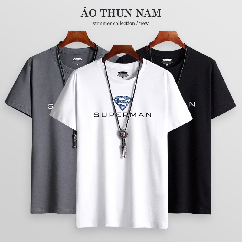 Áo thun nam TINOFUN Áo tay lỡ nam mã TT26 họa tiết Superman ngắn tay thể thao đẹp mùa hè tập gym vải cotton