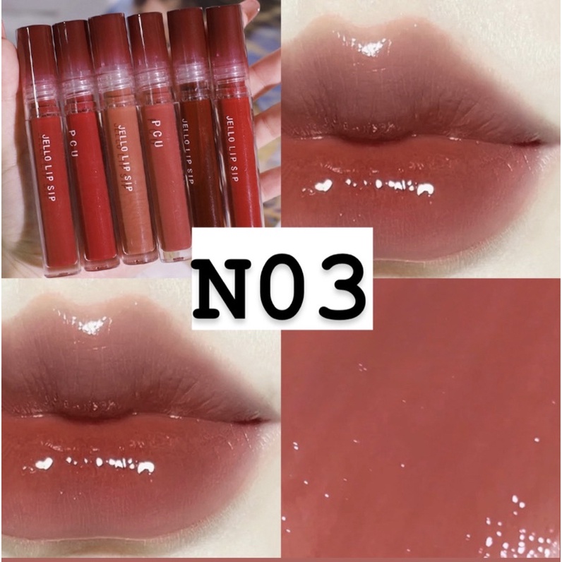 [Ảnh Thật] Son Tint Bóng PCU JELLO LIP SIP và OULESONG dưỡng ẩm, căng mọng