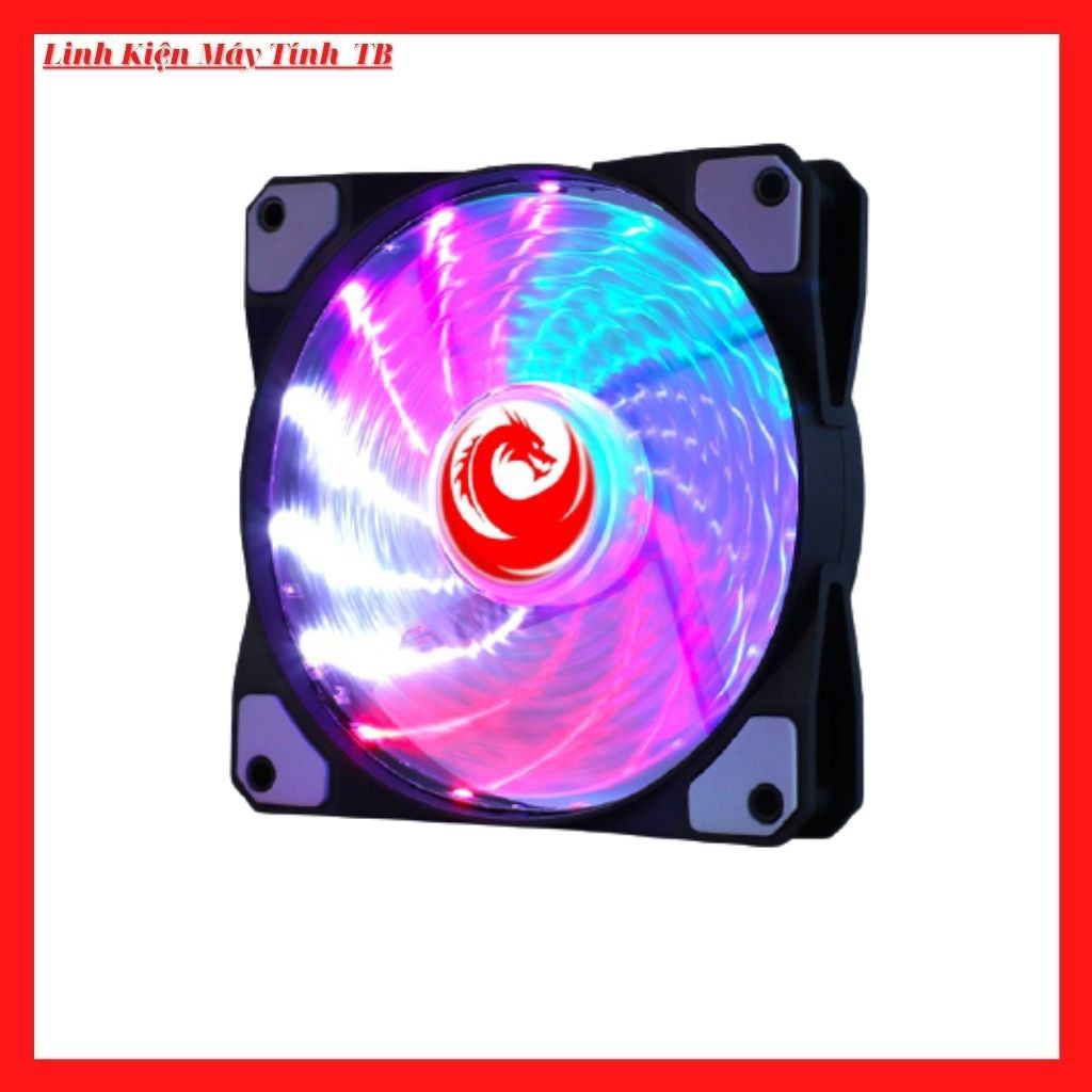 Quạt Fan  LED 12 cm  7 màu (15 bóng ) RED DRAGON