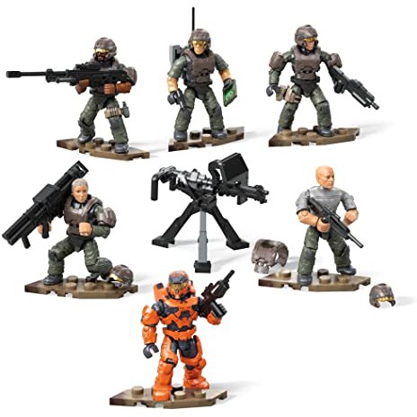 Mega Construx Halo - UNSC Marine Platoon Pack Construction Set - Bộ xếp hình Mega Construx