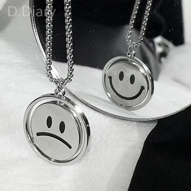 Vòng cổ Thép Titan Mặt Cười Phong Cách Hip Hop Thời Trang