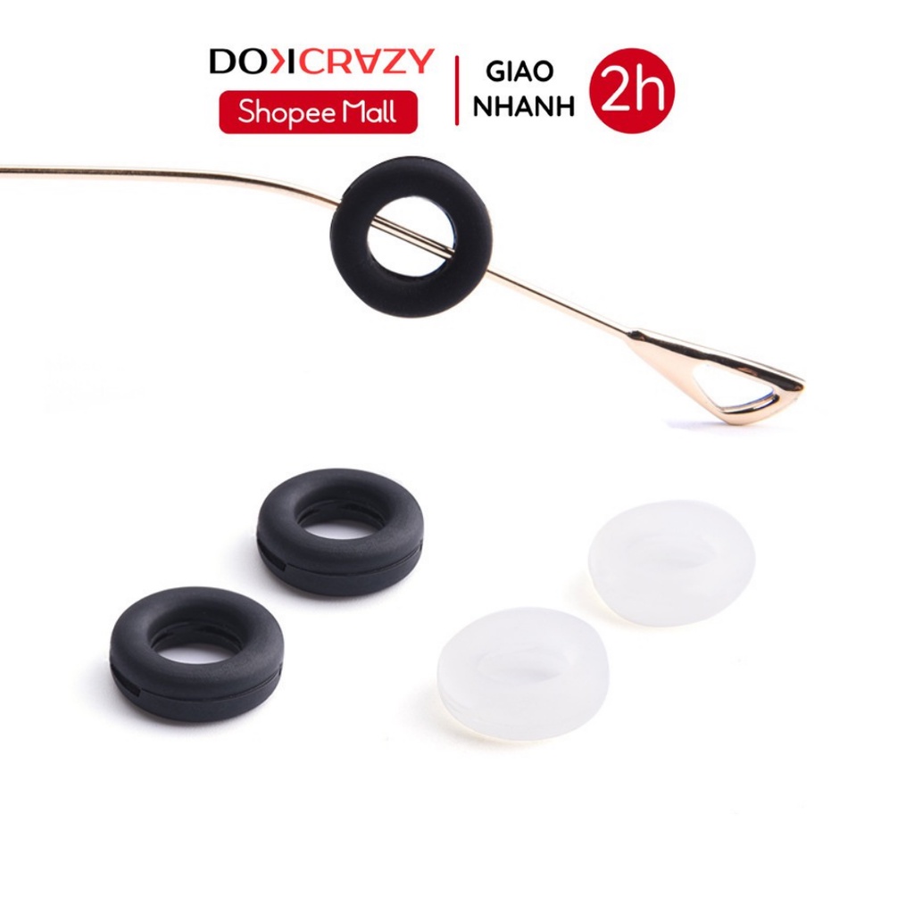 Miếng đệm silicon DOKCRAZY giữ gọng kính chống trượt, siêu nhẹ, tiện lợi cao cấp