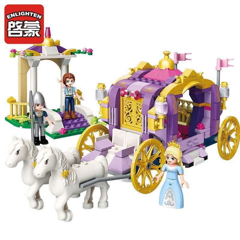 Đồ Chơi Lắp Ráp ENLIGHTEN 2605 - Lắp Ráp Xe Ngựa Diễu Hành Hoàng Gia Công Chúa Leah Princess Leah 374 Chi Tiết!