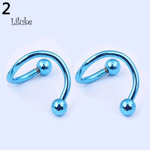 Bộ 2 Khuyên Mũi Xoắn Ốc Bằng Thép Không Gỉ Cá Tính