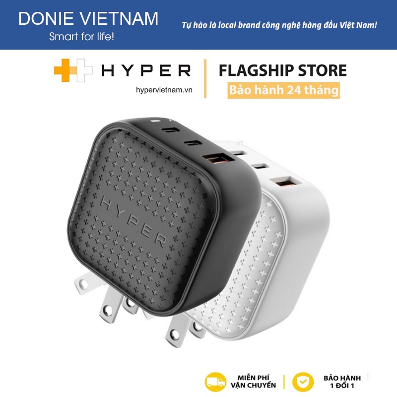 Sạc Đa Cổng Hyper Juice GaN 66W Charger Smallest HJ265 Nhỏ Nhất Thế Giới