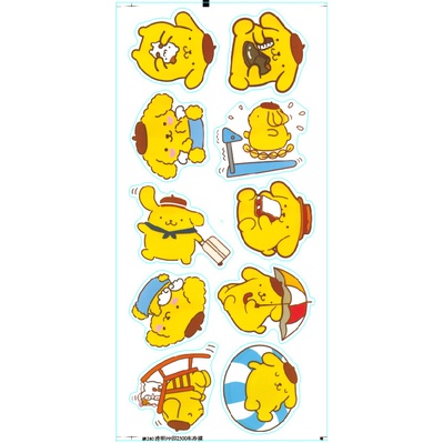 Set 45 Miếng Dán PVC Trong Suốt Chống Nước Hình Cinnamoroll Nhật Bản Đáng Yêu Trang Trí Nhật Ký Cho Nữ