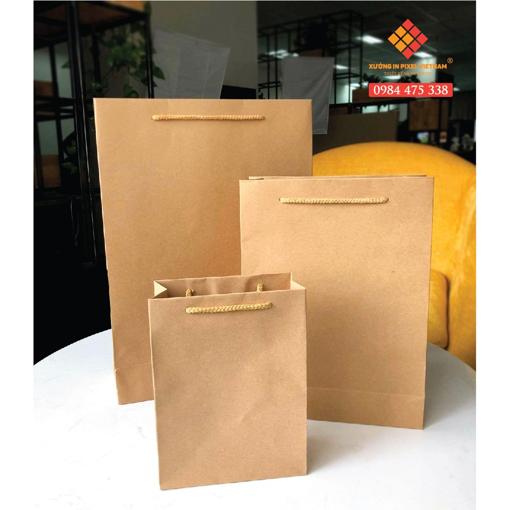 Túi giấy kraft – Túi giấy Xi Măng giá rẻ (bán số lượng ít) In túi giấy kraft theo yêu cầu