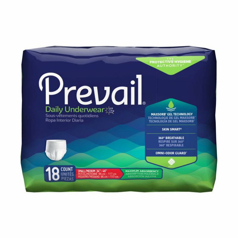 Tã quần người lớn Prevail 18 miếng (size S/M ~ 86cm - 117cm)