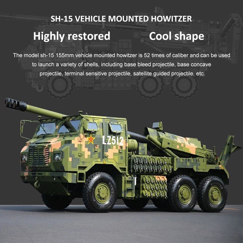 Đồ chơi Lắp ráp Mô hình xe tăng Panlos 639003 987Pcs Military WW2 Weapons Vehicle SH-15X Large Armored Cannonball Tank