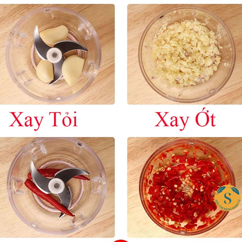 Máy xay tỏi ớt đa năng , đồ bếp tiện dụng, nhỏ gọn dễ sử dụng (XAY TỎI ỚT)