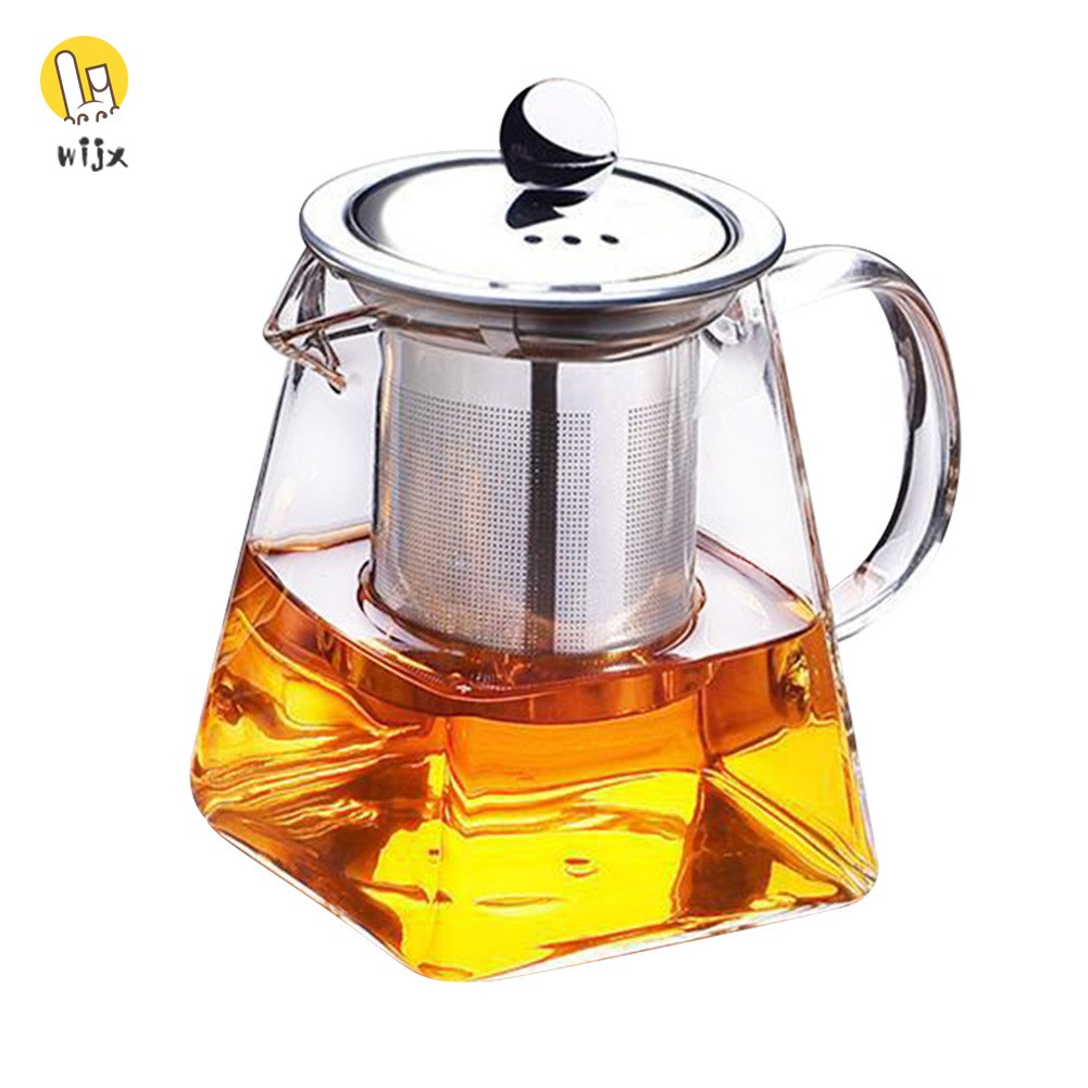 Bình pha trà làm bằng kính cách nhiệt có đầu lọc bằng thép không gỉ 350ml