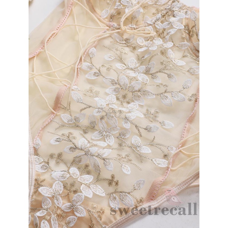 [Siêu Đẹp Có Bigsize ] Bộ Bodysuit Ren Thêu Hoa Xuyên Thấu Đan Dây Eo Sexy Gợi Cảm Bộ Đồ Ngủ Quyến Rũ Mainia Shop