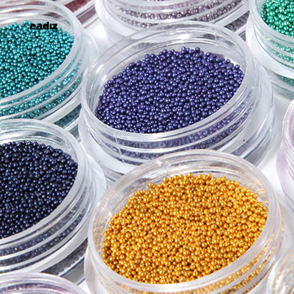 Set 12 lọ hạt nhỏ xinh 3D xắn 12 trang trí móng tiện dụng