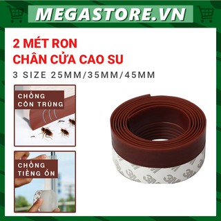 2 Mét Ron Chân Cửa Cao Su 🔥FREESHIP🔥 Ron (Gioăng) Cao Su Dán Khe Hở Chân Cửa 3M - Chống Bụi, Chống Nước, Giảm Tiếng Ồn