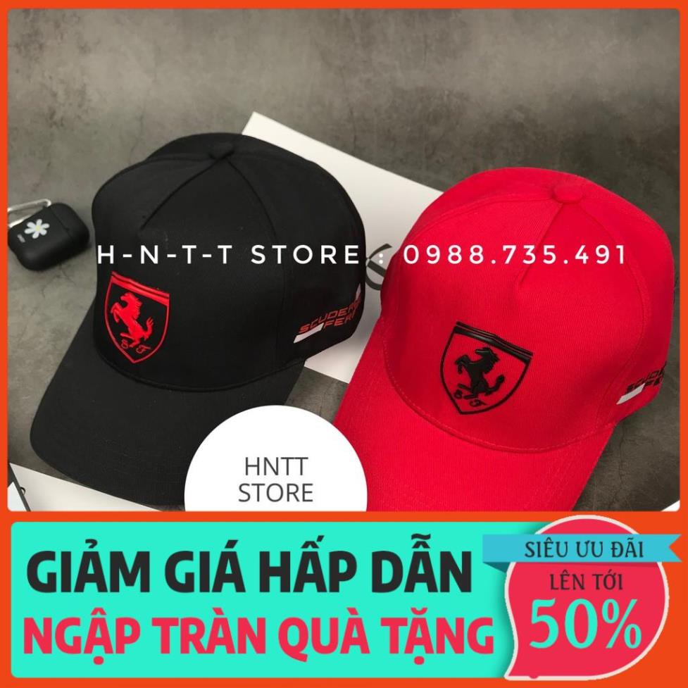 Mũ Lưỡi Trai - Nón Kết Ferrari Con NGỰA Form Cứng , Cao Cấp , Phong Cách Thời Trang Nam Nữ xịn