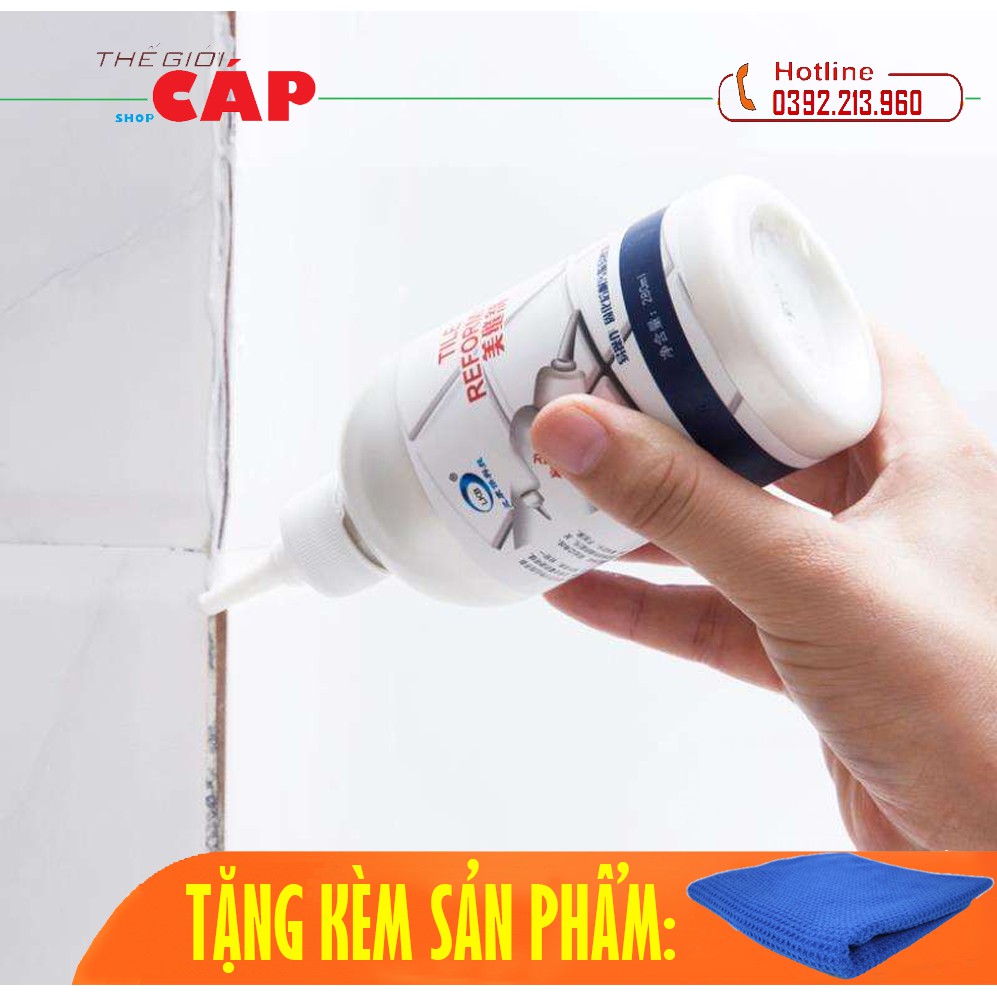 Lọ Keo Trám Trắng Mạch Gạch Tile Reform LKB 280ml Tặng Kèm Khăn Lau Cao Cấp