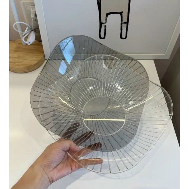 Set 3 đĩa Nhựa Acrylic Trong phong cách đơn giản cứ phải gọi là đỉnh của đỉnh
