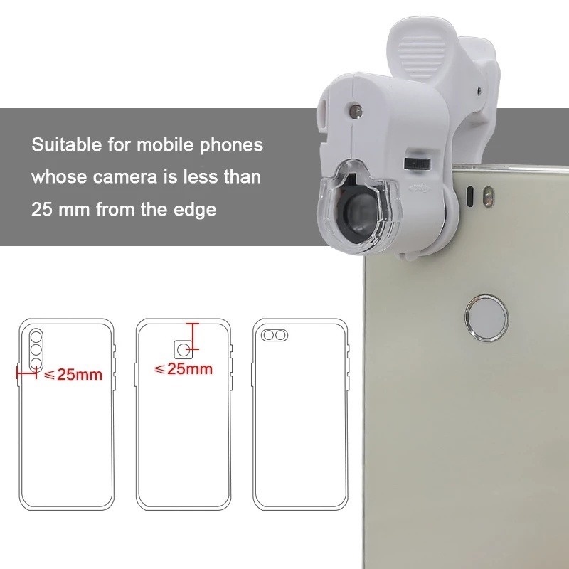 Kính Hiển Vi Phóng Đại 60 Lần Độ Phóng Đại Cao Có Kẹp/Kẹp/Kẹp Điện Thoại Có Thể Điều Chỉnh