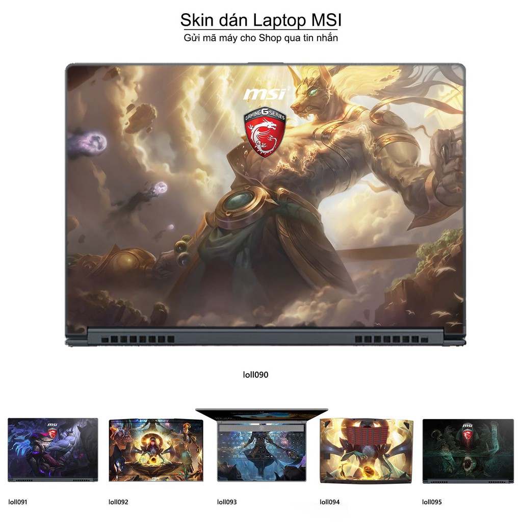 Skin dán Laptop MSI in hình Liên Minh Huyền Thoại nhiều mẫu 13 (inbox mã máy cho Shop)