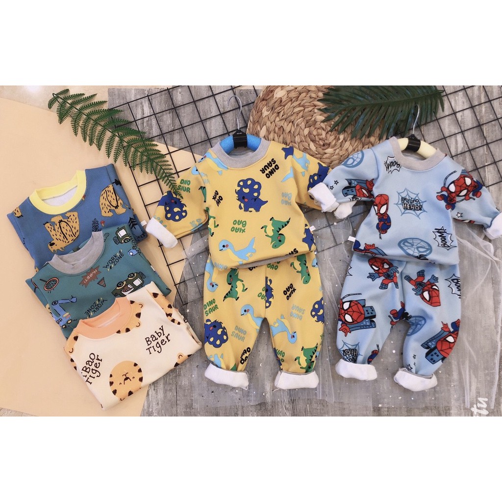 Bộ nỉ bông cho bé trai,bé gái họa tiết xinh cute