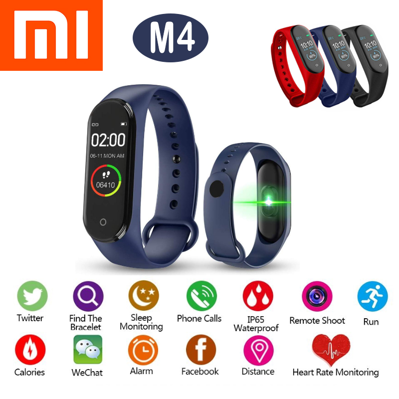 Đồng Hồ Thông Minh M4 Mi Band 4 Xiaomi Ip67 Chống Thấm Nước Theo Dõi Sức Khỏe