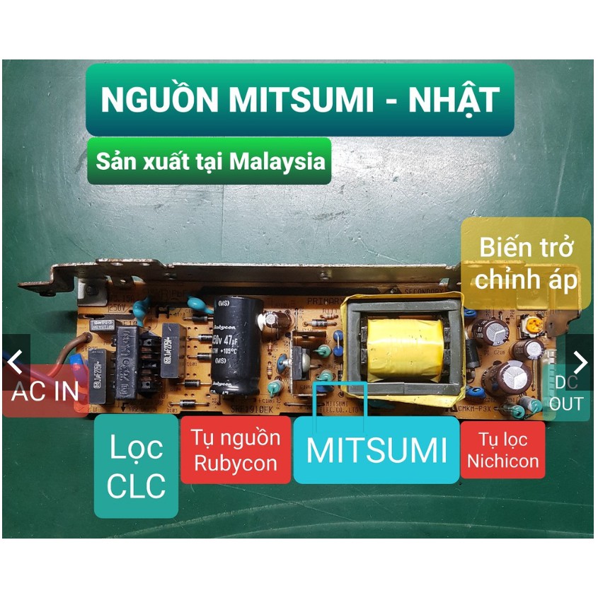 Bán nguồn xung MITSUMI tháo máy in 24V-4A, 5V-3A