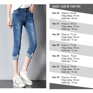 Quần jean lửng Quảng Châu nữ QL010