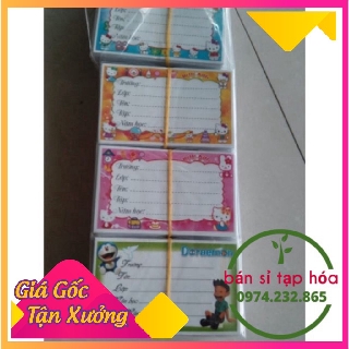 Nhãn vở Combo 80 chiếc nhãn vở có keo dính ✅