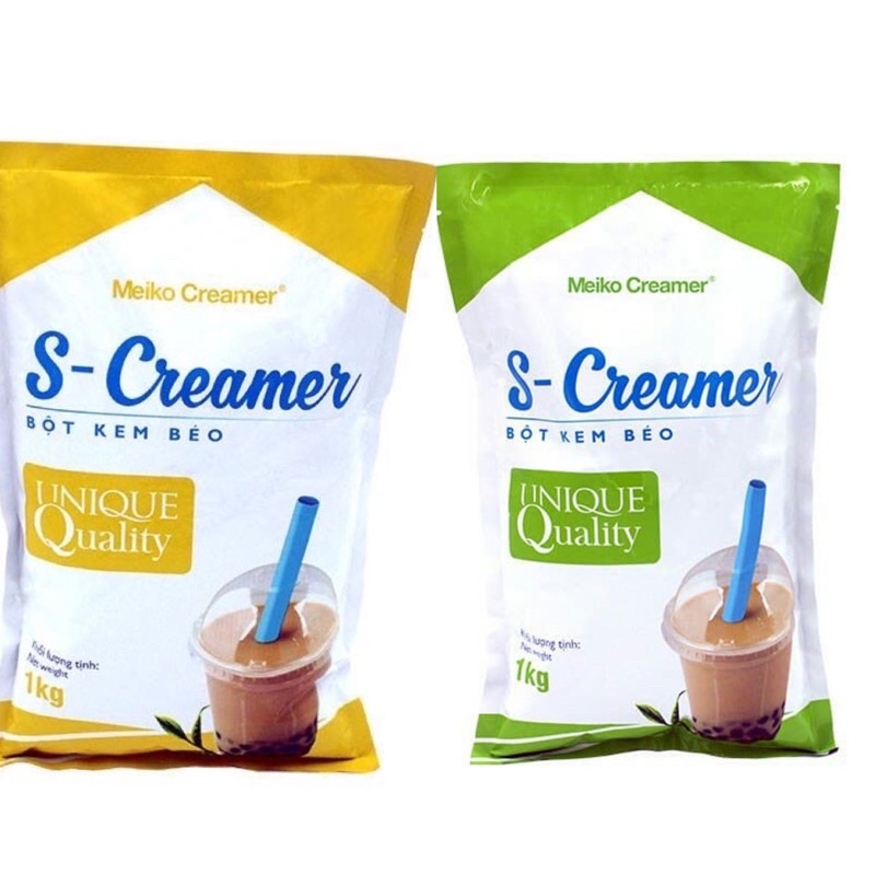 Bột kem béo thực vật pha trà sữa S-creamer XANH/VÀNG 1kg
